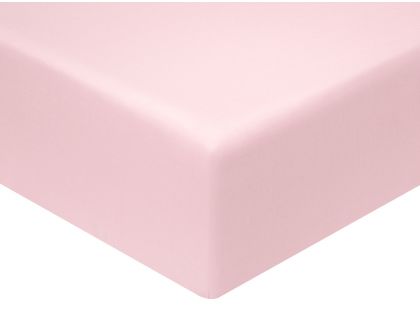 Простыня на резинке Моноспейс сатин светло-розовая